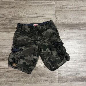 Levi's Boys Camouflage Cargo Shorts - Green/Black